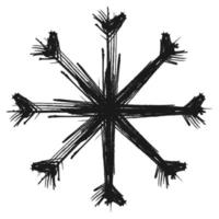 schema astratto fiocco di neve silhouette Immagine mano disegnato nel scarabocchio stile. linea arte. icona. isolato vettore