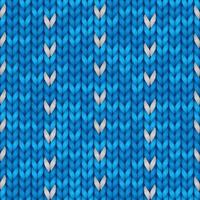 maglia Natale geometrico ornamento design con vuoto spazio per testo. natale senza soluzione di continuità modello. a maglia inverno blu colore maglione struttura. vettore illustrazione.