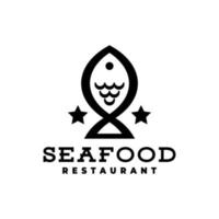 illustrazione di un' semplice pesce. bene per frutti di mare ristorante logo o qualunque attività commerciale relazionato per pesce. vettore