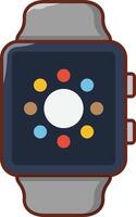 illustrazione vettoriale di smartwatch su uno sfondo. simboli di qualità premium. icone vettoriali per il concetto e la progettazione grafica.