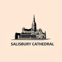 Salisbury Cattedrale illustrazione vettore design