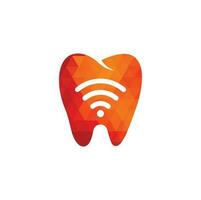 dente e Wi-Fi logo combinazione. dentale e segnale simbolo o icona vettore