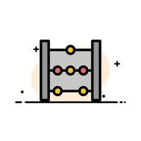 abaco formazione scolastica matematica attività commerciale piatto linea pieno icona vettore bandiera modello