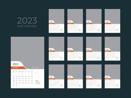 calendario da parete 2023 vettore