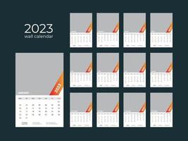 calendario da parete 2023 vettore