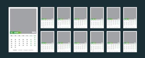 calendario da parete 2023 vettore