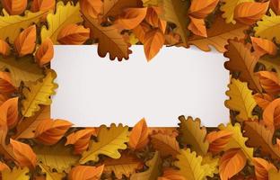 autunno bandiera con autunno fogliame telaio vettore