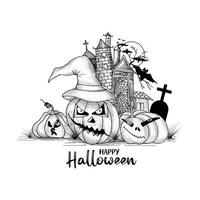 contento Halloween Festival raccapricciante orrore sfondo design vettore