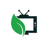 natura tv vettore logo modello. agricolo trasmissione tv logo.