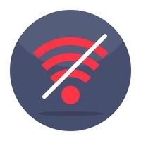 Perfetto design icona di no Wi-Fi vettore