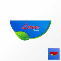 semplice e unico modello metà cerchio con foglia a parte inferiore Immagine grafico icona logo design astratto concetto vettore scorta. può essere Usato come simbolo relazionato per cibo o natura