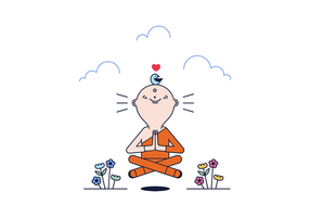 Meditazione libera Guru Vector