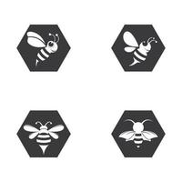 set di immagini logo ape vettore
