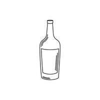 bevande vino bottiglia aperitivo liquore linea stile icona vettore