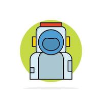 astronauta spazio astronauta casco completo da uomo piatto colore icona vettore