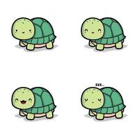vettore illustrazione di carino tartaruga emoji