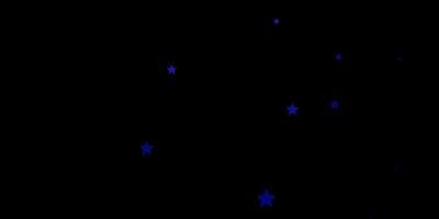 layout vettoriale blu scuro con stelle luminose.
