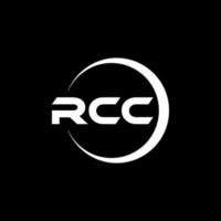rcc lettera logo design nel illustrazione. vettore logo, calligrafia disegni per logo, manifesto, invito, eccetera.