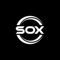 sox lettera logo design nel illustrazione. vettore logo, calligrafia disegni per logo, manifesto, invito, eccetera.