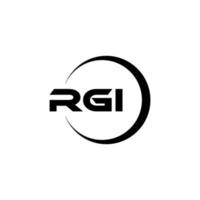 rgi lettera logo design nel illustrazione. vettore logo, calligrafia disegni per logo, manifesto, invito, eccetera.