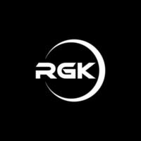 rgk lettera logo design nel illustrazione. vettore logo, calligrafia disegni per logo, manifesto, invito, eccetera.