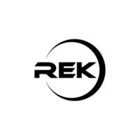 REK lettera logo design nel illustrazione. vettore logo, calligrafia disegni per logo, manifesto, invito, eccetera.