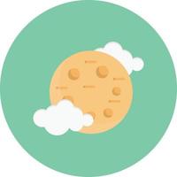 illustrazione vettoriale della luna nuvola su uno sfondo. simboli di qualità premium. icone vettoriali per il concetto e la progettazione grafica.
