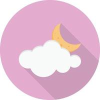 illustrazione vettoriale della luna nuvola su uno sfondo. simboli di qualità premium. icone vettoriali per il concetto e la progettazione grafica.