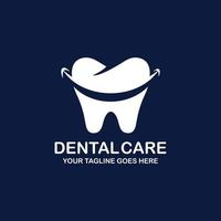 dentale cura logo design vettore illustrazione. dentale logo. ortodontico logo