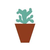 piatto stile cactus nel pentola vettore illustrazione