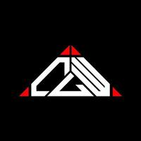 clw lettera logo creativo design con vettore grafico, clw semplice e moderno logo nel triangolo forma.
