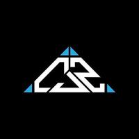 cjz lettera logo creativo design con vettore grafico, cjz semplice e moderno logo nel triangolo forma.