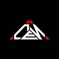 cen lettera logo creativo design con vettore grafico, cen semplice e moderno logo nel triangolo forma.