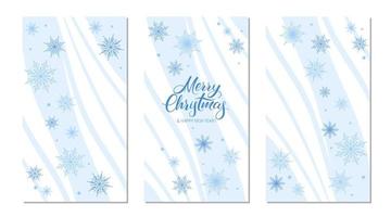 inverno vacanze sfondo con fiocchi di neve. lettering allegro Natale e nuovo anno vacanza. vettore illustrazione