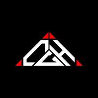 cgh lettera logo creativo design con vettore grafico, cgh semplice e moderno logo nel triangolo forma.