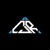 cjr lettera logo creativo design con vettore grafico, cjr semplice e moderno logo nel triangolo forma.