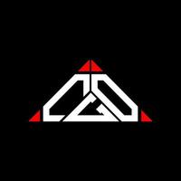 cgo lettera logo creativo design con vettore grafico, cgo semplice e moderno logo nel triangolo forma.