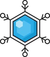 illustrazione vettoriale del fiocco di neve su uno sfondo. simboli di qualità premium. icone vettoriali per il concetto e la progettazione grafica.