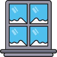 nevicando finestra vettore illustrazione su un' sfondo.premio qualità simboli.vettore icone per concetto e grafico design.