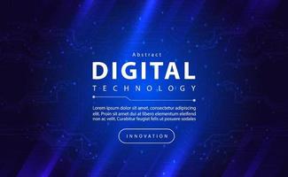 digitale tecnologia bandiera blu sfondo concetto con tecnologia leggero effetto, astratto tecnologia, innovazione futuro dati, Internet Rete, ai grande dati, informatica Linee puntini connessione, illustrazione vettore