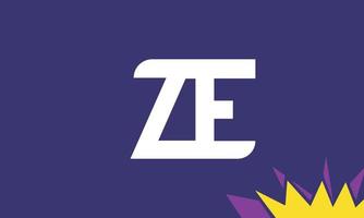 alfabeto lettere iniziali monogramma logo zf, fz, z e f vettore
