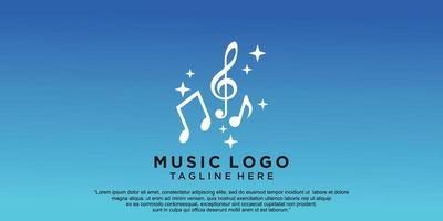 design del logo musicale con un vettore premium di concetto moderno