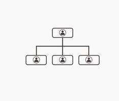 dipendente relazione diagramma icona vettore