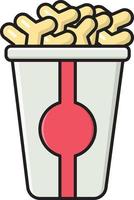 illustrazione vettoriale di popcorn su uno sfondo simboli di qualità premium. icone vettoriali per il concetto e la progettazione grafica.