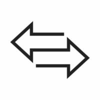 trasferimento freccia schema stile icona vettore