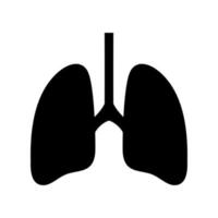 polmoni piatto icona vettore