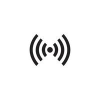Wi-Fi senza fili Internet segnale o ispi punto di accesso connessione piatto icona vettore