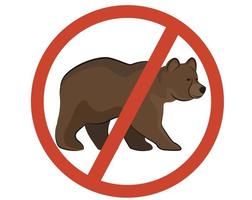 fermare pericoloso orso vettore