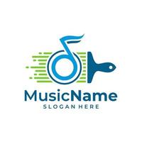 dipingere musica logo vettore. musica dipingere logo design modello vettore