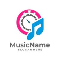 musica tempo logo vettore icona illustrazione. tempo musica logo design modello